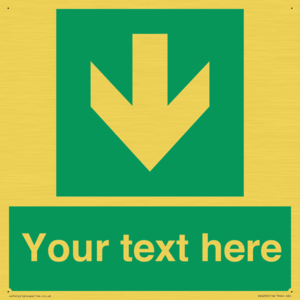 Safe condition Custom arrow down sign